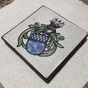 Hand painted and handmade coaster/spoon rest